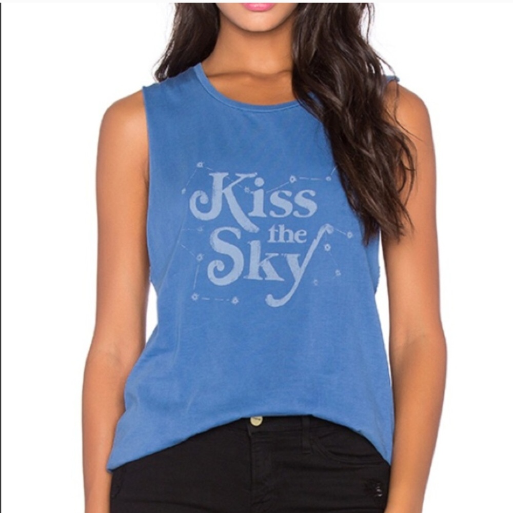🎉❤️HOST PICK❤️🎉 MATE THE LABEL KISS THE SKY FREE PEOPLE TANK TOP MUSCLE TEE S